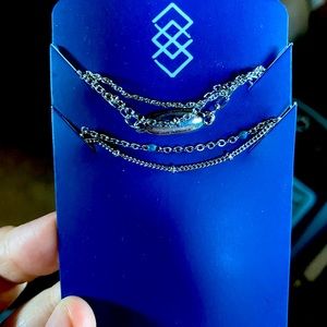 silver layered necklace